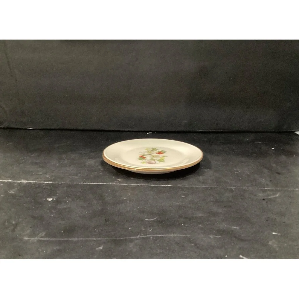 Set Of Two Lenox Holly and Floral Dessert Plates Special Collection